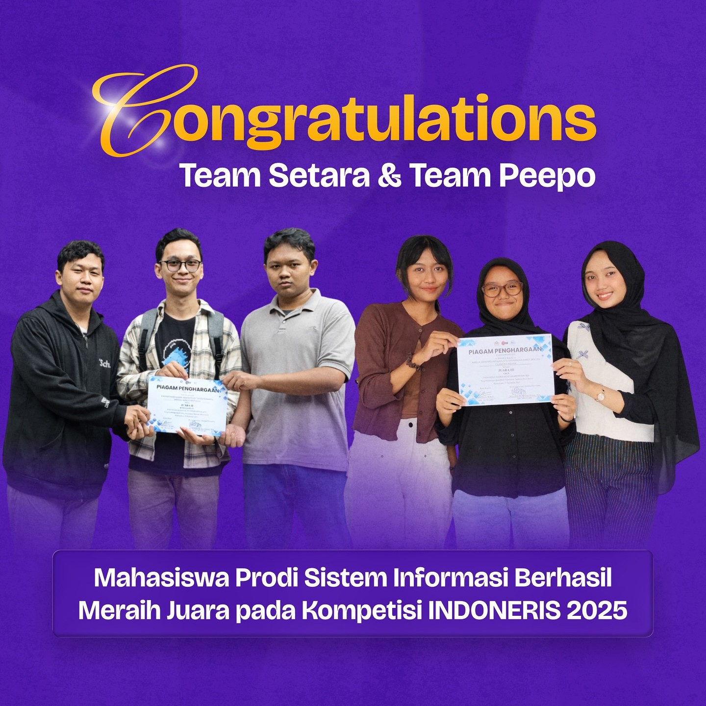 Mahasiswa Sistem Informasi AMIKOM Raih Prestasi pada Indonesia National IT Competition